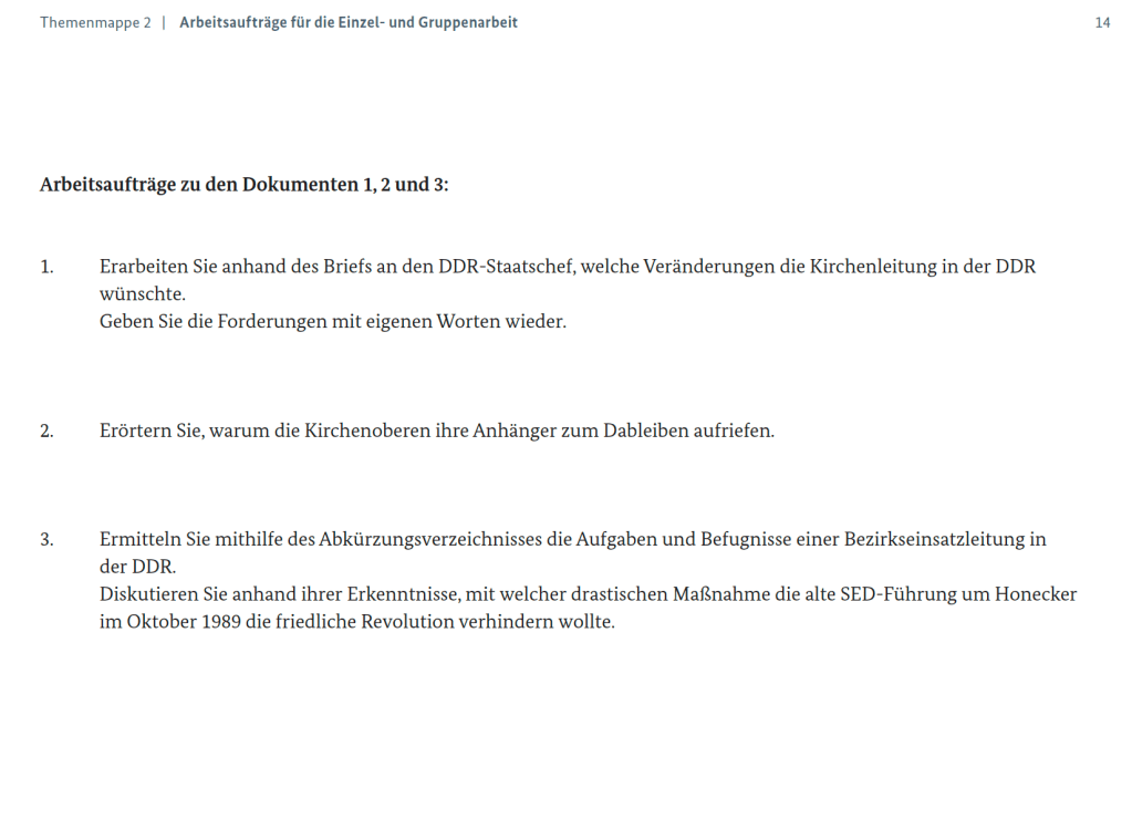 1. Aufgaben zur Konterrevolution