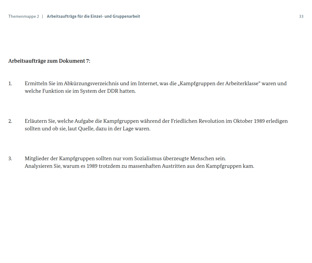 3. Aufgaben zur Konterrevolution