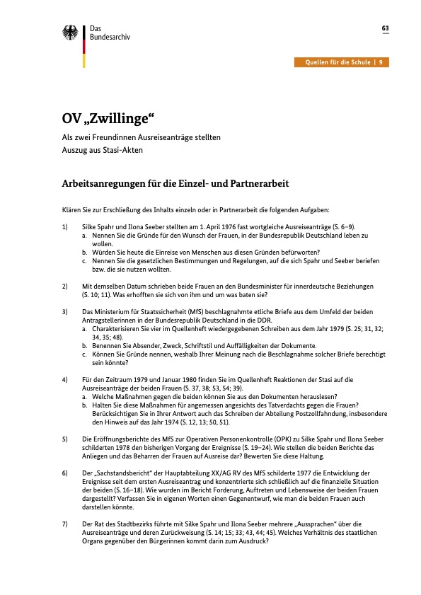 Lösungen Aufgaben „Zwillinge“ – Einzel- und Partnerarbeit