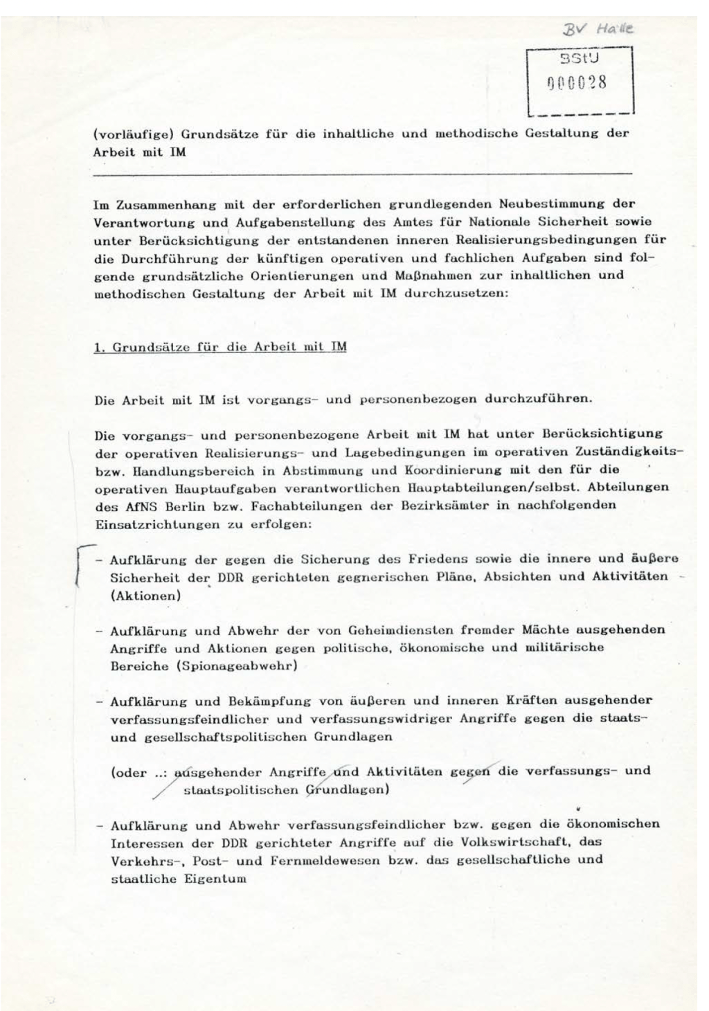 Arbeit der IM und Wandel während der Konterrevolution