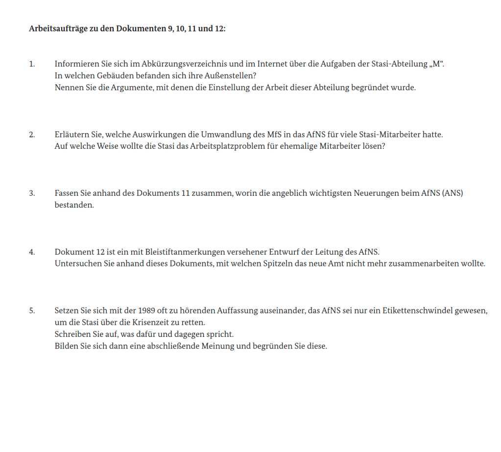 5. Aufgaben zur Konterrevolution